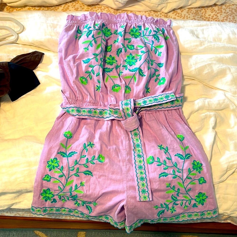 Lilly Pulitzer strapless, shorts romper,